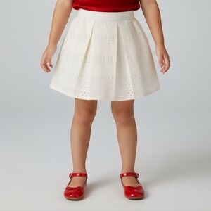 ⭐2 FOR $20 ⭐ GAP Girl Skirt 4 Kid Dot Eyelet  Cream Mini Event Special Occasion